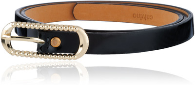 60% OFF on Calvino Girls Casual, Evening/Party Black Artificial Leather Belt Black