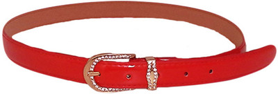 60% OFF on Merastore Women Formal, Casual, Evening/Party Red Artificial Leather Belt Red-101