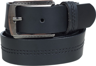 50% OFF on Spanishleatherite Men Casual, Formal Black Genuine Leather Belt Black