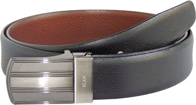 10% OFF on Elan Men Formal Black, Tan Genuine Leather Reversible Belt Black, Tan