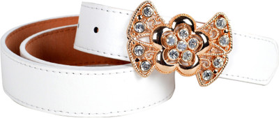 60% OFF on Vivaa Women Casual White Artificial Leather Belt White