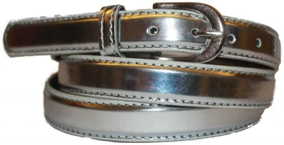 59% OFF on Authority Women Evening/Party Silver Genuine Leather Belt Silver