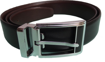 66% OFF on Ex Corio Men Formal Brown Genuine Leather Reversible Belt Black, Brown