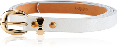 62% OFF on Calvino Girls Casual, Evening/Party White Artificial Leather Belt White