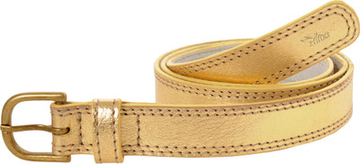 20% OFF on Ilina Women Casual Gold Genuine Leather, Metal Belt Golden