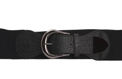 20% OFF on Khoobsurati Women Casual Black Artificial Leather, Fabric Belt Black 20% OFF on Khoobsurati Women Casual Black Artificial Leather, Fabric Belt Black
