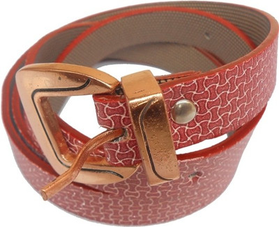 75% OFF on D&D Girls Casual Maroon Artificial Leather Belt Marron-03