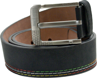 60% OFF on Drakemen Men Casual Black Genuine Leather Belt Black12
