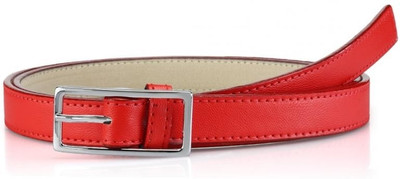 63% OFF on Oleva Women Casual, Formal Red Genuine Leather Belt Red