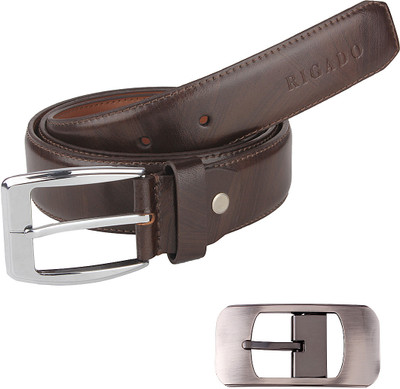 60% OFF on Rigado Men Formal Brown Genuine Leather Belt Brown04