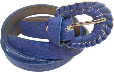 75% OFF on D&D Girls Casual Blue Artificial Leather Belt Blue-10