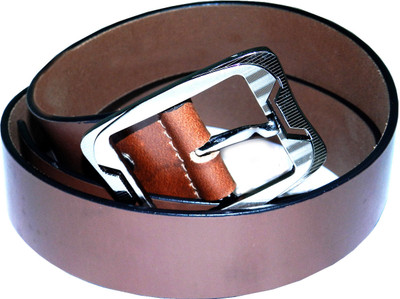 40% OFF on Purple Tree Men Formal, Semi-formal Brown Genuine Leather Belt Brown