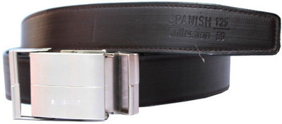 55% OFF on Winsome Deal Men Formal, Casual Black Artificial Leather Reversible Belt Black