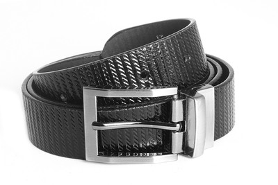 55% OFF on Ligans NY Men Formal Black Genuine Leather Belt Black