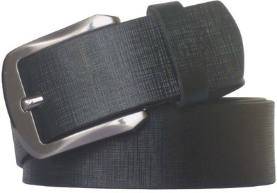 57% OFF on Sondagar Arts Men Casual Black Genuine Leather Belt Black