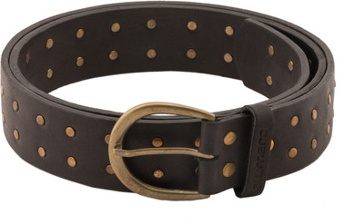 Blumerq Men Casual Black Genuine Leather Belt Black