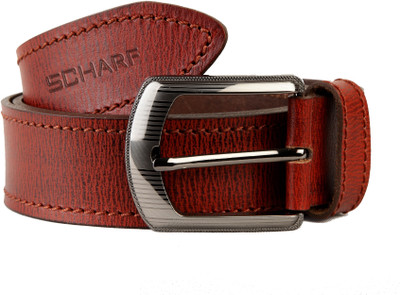 54% OFF on Scharf Men Formal Red Genuine Leather Belt Red 15