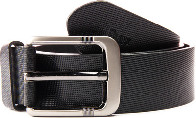 Sting Men Casual Black Genuine Leather Belt Black