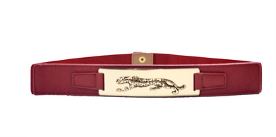 60% OFF on Vivaa Women Casual Red Genuine Leather Belt Red