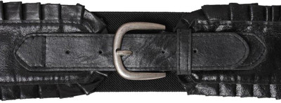 20% OFF on Khoobsurati Women Casual Black Artificial Leather, Fabric Belt Black