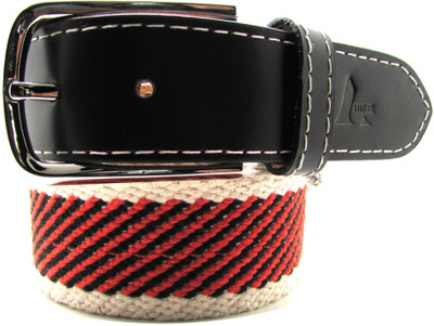 70% OFF on Attitude Men Casual Multicolor Genuine Leather, Canvas Belt Multicolor