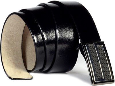 70% OFF on Magiq Men Casual, Formal Black Genuine Leather Belt Black