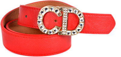 60% OFF on Vivaa Women Casual Red Artificial Leather Belt Red