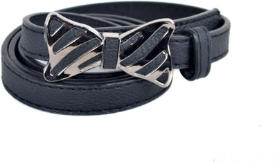 65% OFF on Vivaa Women Casual Black Artificial Leather Belt Black