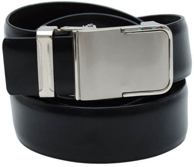 15% OFF on Walletsnbags Men Formal Black Artificial Leather Reversible Belt B8-BLK