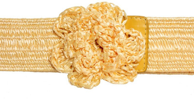 20% OFF on Khoobsurati Women Casual Yellow Artificial Leather, Fabric Belt Yellow