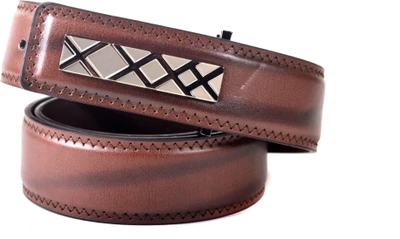 60% OFF on Drakemen Men Casual, Formal Brown Genuine Leather Belt Brown
