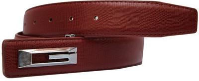 60% OFF on Winsome Deal Men Formal, Casual Maroon Artificial Leather Belt Maroon