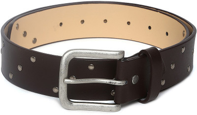 55% OFF on Mast & Harbour Men Casual Brown Genuine Leather Belt DK.BROWN