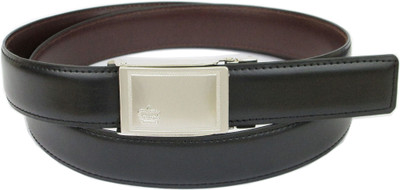 33% OFF on Abhinavs Men Formal Black Genuine Leather Reversible Belt Black, Brown