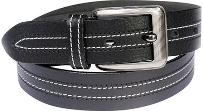14% OFF on Dizionario Men Formal Black Belt JB-BELTSTICHBLACKTEXTURE_38