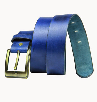99cells Men, Women Casual Blue Genuine Leather Belt Blue 99cells Men, Women Casual Blue Genuine Leather Belt Blue