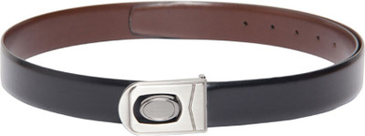 Pacific Gold Men Formal Black Genuine Leather Reversible Belt Black, Brown