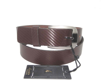31% OFF on Lustre International Men Formal Brown Genuine Leather Belt Brown