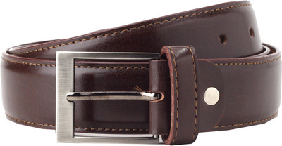 Hidedge Men Brown Metal Belt Brown Hidedge Men Brown Metal Belt Brown