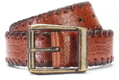 Brune Men Casual Tan Genuine Leather Belt Tan-03