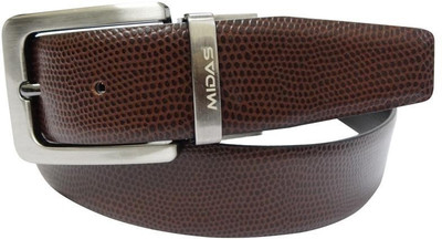 50% OFF on Midas Men Formal Multicolor Genuine Leather Reversible Belt Brown, Black