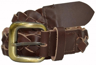 11% OFF on Aditi Wasan Men Casual Brown Genuine Leather Belt Brown