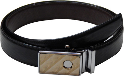 39% OFF on Navaksha Men Formal Black Artificial Leather Reversible Belt Black