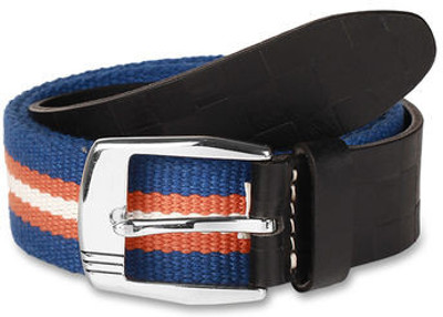 66% OFF on Paradigm Design Lab Men Casual Orange, Blue Genuine Leather Belt Orange