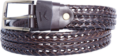 Karlsburg Men Casual, Formal Brown Genuine Leather Belt Dark Brown