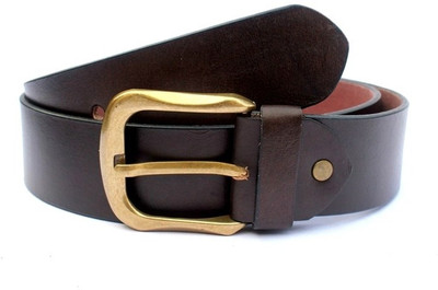 Tops Men, Women Casual Brown Genuine Leather Belt Brown