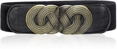 60% OFF on Calvino Women Casual, Formal Black Artificial Leather Belt Black