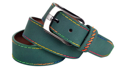 61% OFF on Drakeman Men Casual Green Artificial Leather Belt Green