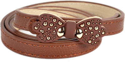 65% OFF on Vivaa Women Casual Brown Artificial Leather Belt Brown