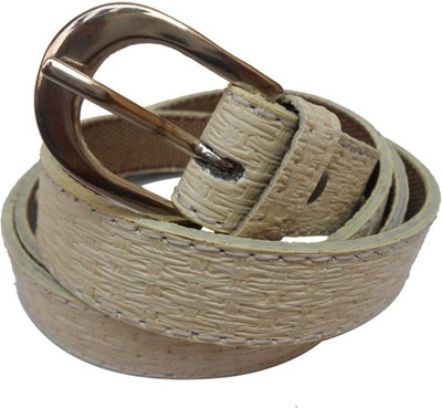 74% OFF on D&D Girls Casual Beige Artificial Leather Belt White-06